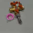 3 Way Hose Splitter, Solid Brass High Volume 3 Way Hose Splitter Valve with Metal Handle, Heavy Duty High Flow Spigot Splitter with Shut off Valve, 3/4 Inch Garden Tap Splitter