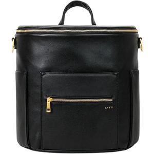 FAWN DESIGN Mini Diaper Bag (Mini Travel Backpack for Baby Essentials) (Black)