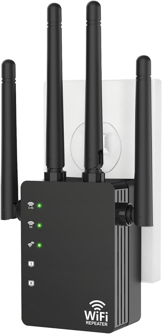 12880 Sq.Ft Range WiFi Extender Signal Booster Dual Band 5GHz/2.4GHz, 105-Device Compatibility, Simple Installation, WiFi Extender (black-11)