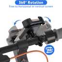 Phone Holder Compatible with Segway Ninebot-for Scooter,Bike,and Motorcycle,Shockproof and Anti-Shake,Handlebar Clamp,Black