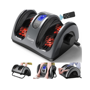 TISSCARE Foot Massager-Shiatsu Foot Massage Machine w/ Heat & Remote Reflexology System-Kneading, Rolling, Scraping for Calf-Leg-Ankle Plantar Fasciitis, Blood Circulation, Pain Relief