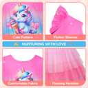 LQSZ Girls Tulle Dresses Princess Flutter Sleeve Tutu Dress for Toddler Girl 3-12 Years (Pink)