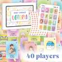 Baby Shower Loteria Bilingual - Baby Loteria for Babies Shower Games Spanish and English, Funny Party Bingo Game for 40 Players