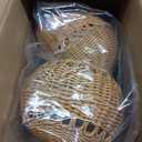 Wonderjune 2 Pcs Outdoor Large Fall Rattan Pumpkin Decoration