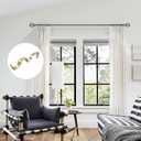 Heavy Duty Curtain Brackets, Fits up to 1 Inch Rods, Adjustable Double Curtain Holders, Set of 3, Gold
