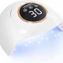 72W UV LED Nail Lamp Light Dryer for Nails Gel Polish with 18 Beads 3 Timer Setting & LCD Touch Display Screen, Auto Sensor, Professional Nails, White