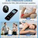 NURSAL Wireless TENS Unit Muscle Stimulator, Dual Host TENS EMS Machine for Pain Relief, 18 Modes 20 Intensity Remote Control Pulse Physical Electrotherapy for Back Shoulder Pain (2 Pads)