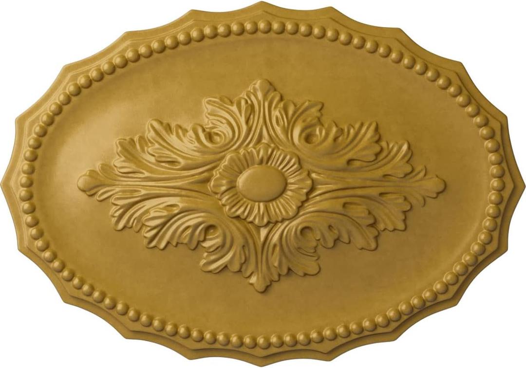 Ekena Millwork CM16OXIGSDecorative Ceiling Medallions Modeled After Original Historical Patterns & Designs, Iridescent Gold
