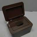 Wipes Dispenser, One-Handed Operation Wipe Holder for Baby & Adult, Seal-Designed Wipes Container for Bathroom Keep Diaper Wipes Fresh (Brown)