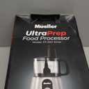 Mueller Ultra Prep Food Processor Chopper for Dicing, Grinding, Whipping and Pureeing, Food Chopper for Vegetables, Meat, Grains, Nuts and Whisk for Eggs and Cream, 8 cup, Black