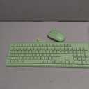 Wireless Keyboard and Mouse Combo, Full-Size Silent Ergonomic Keyboard and Optical Mouse, Long Battery Life, 2.4G Lag-Free Mice Keyboard for Computer,Mac,Laptop,PC,Windows(Avocado Green)