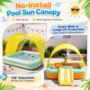 Yoojahow Above Ground Pool Canopy Sunshade for Outdoors Yard,Yellow,Large