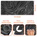 NIYLYNSYN Abstract Outline Gaming Mouse Pad,Large Non-Slip Thick Stitched Edge Mouse Mat for Home Office Gaming Keyboard Desk Pad (35.4 x 15.7 Inches)