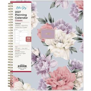Blue Sky 2027 Weekly and Monthly Planner Calendar, January 2027 - December 2027, 8.5" x 11", Flexible Cover, Laminated Tabs, Durable Twin Wire Binding, Storage Pocket, Tula
