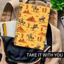 Spiral Journal Notebook, Hardcover Lined Journal for Women, Medium 6 x 8.4 in, 120 Pages Thick Paper, College Ruled Notebook for Writing, Work, Office, and School, Western Cowboys