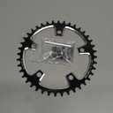 110 BCD Bike Chainring: 36T 38T 40T 42T 44T 46T 48T 50T 52T 54T 56T 58T Round Narrow Wide Chainring, Single Bicycle Chain Ring for 8 9 10 11 12 Speed Road Bike (Black)