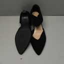 RIBONGZ Kitten Heels for Women Closed Toe Comfortable Low Heels Pointed Toe Sexy Slip on Pumps Bridal Party Dressy Shoes (11, Black)