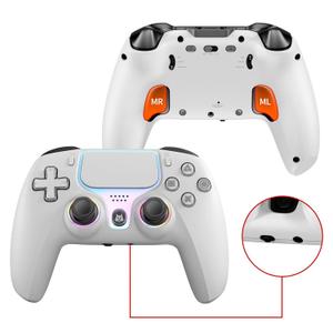 Wireless Controller for PS5, Compatible with PlayStation 5 /PS5 Pro/Slim/PC, with Hall Effect Joysticks, Back Paddles & Macro, Bluetooth 5.0, Turbo, Dual Vibration, 6-Axis Gyro, RGB Ring, 1000mAh, 3.5mm Audio Jack, PS5 Pro Controller Gamepad with Speaker