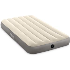 Intex 64101E Dura-Beam Standard Single-High Air Mattress: Fiber-Tech  Twin Size  10in Bed Height  300lb Weight Capacity  Pump Sold Separately