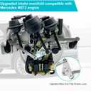 Intake Manifold with Upgraded Metal Swirl Flap Runner Lever For Mercedes-Benz C230 C280 C300 C350 CLK350 E350 GLK350 SLK280 S400 GLK350 ML350 ML450 R350 S400 SLK280 SLK300 SLK350