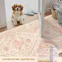 Runner Rug 2x6, Non Slip Washable Rugs for Laundry Room, Runners for Hallways, Low Pile Vintage Soft Rugs for Living Room, Kitchen Bathroom, Bedroom Rug(Pink)