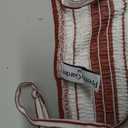 PRETTYGARDEN Womens Boho Floral Striped Summer Maxi Dresses Spaghetti Strap, Striped White Red Brown (M)