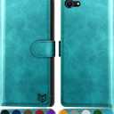 SUANPOT for iPhone 7/8/SE2/SE 3rd 2020/2022 4.7" RFID Blocking Wallet case Credit Card Holder,Flip Book PU Leather Phone case Cover Cellphone Women Men for Apple iPhone SE3 case Wallet Blue Green