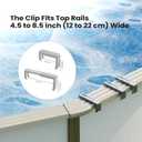 ECOPOOLTECH Pool Rail Organizer Cooler Basket for Above Ground Pools | 304 Stainless Steel Organizer with Patented Clamps, Fits 3.9–8.6 in Square Top Rails