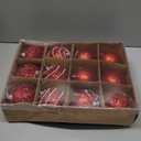 Liliful 12 Pcs Christmas Ball Ornaments Christmas Tree Decorations Shatterproof Foam Glitter Balls Hanging Xmas Tree Ornaments for Home New Year Holiday Indoor Outdoor Party Decor(Red,3.54 Inch)