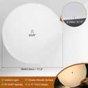 PATIKIL Lampshade Diffuser, 17.5" Diameter with 3/8" Center Hole Round Diffuser 2.7mm Thick for Drum Lampshades Pendants Light Fits 18-20" Openings, Translucent White