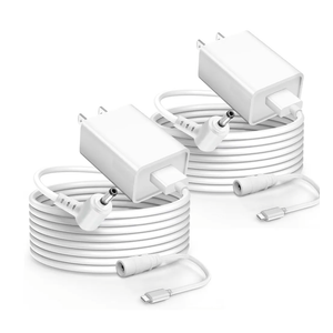 JMDDS 2-Pack Power Adapter Charger Cable Compatible with Ring Stick Up Cam Battery/Plug-in 3rd Gen/2nd Gen & Ring Pan Tilt Stick Up Camera, Indoor/Outdoor Weatherproof Power Cord (4m/13.2ft)