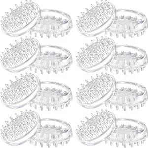 Jetec 16 Pieces Carpet Protectors Spiked Caster Cups Round Furniture Caster Cups Spiked Carpet for Furniture Legs, Sofas, Tables, Chairs