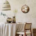 cvjutf Vintage Fall White Pumpkin Wall Art Framed, Fall Bathroom Decor, Rustic Farmhouse Autumn Round Wall Decor, Thanksgiving Pumpkin Canvas Prints Art for Kitchen Bathroom Living Room, 10x10 Inch