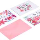 2 x Amazon Basics Thank You Cards and Envelopes, 48 Count, Floral Assorted Designs