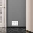 3 x 2 Pack Decorator Light Switch Cover Plate, Standard Size 3-Gang 4.57 x 6.38", Wall Plate Switch Cover, Outlet Covers Wall Plate, Unbreakable And High Temperature Resistant Switch Plate Covers, White