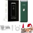 Professional Household Waterproof Low Noise Pet Hair Clippers Electric USB Rechargeable Painless Grooming Tools Hair Grooming Trimmer for Small Medium Dog Cat AP005 Green