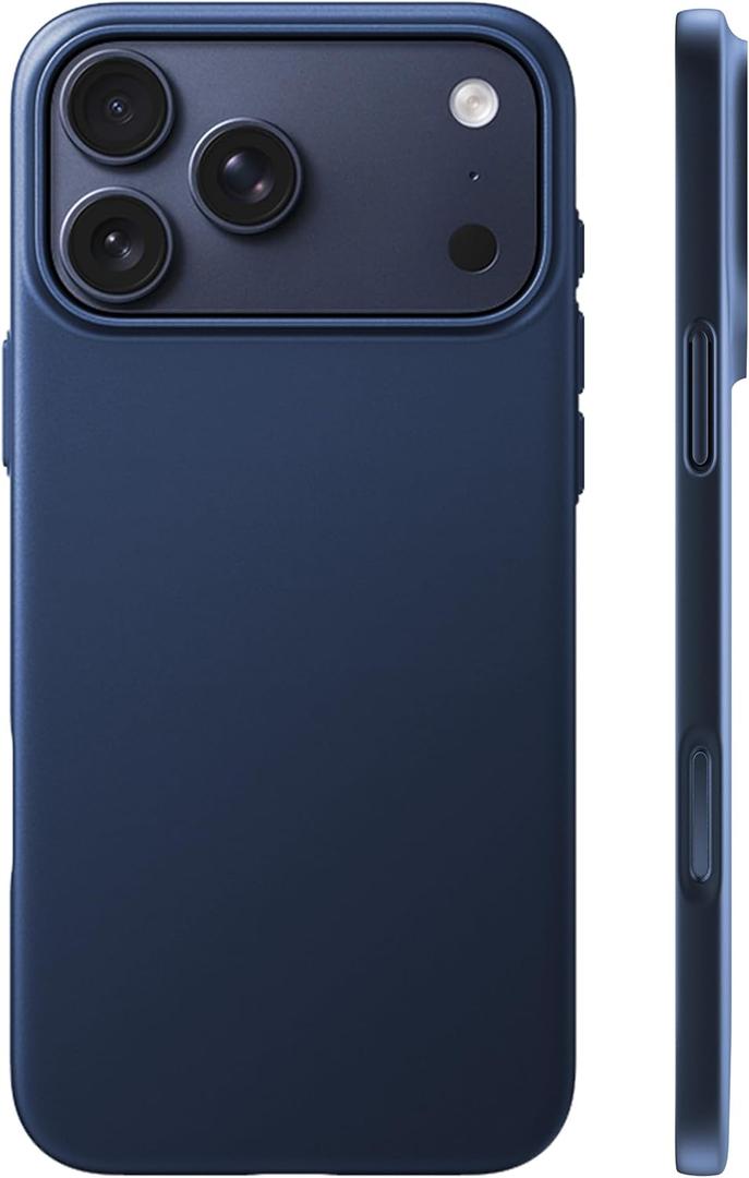 TORRAS Slim Fit for iPhone 17 Pro Max Case, Ultra Thin 17 Pro Max Case, Lightweight Matte Anti-Scratch Hard PC Cover Phone Case for iPhone 17 Pro Max 6.9 inch, Deep Blue