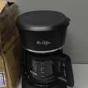 Mr. Coffee Programmable Coffee Maker 5 Cups with Auto Pause Glass Carafe Compact Design Black