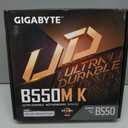 GIGABYTE B550M K AMD AM4 Micro-ATX Motherboard, Supports Ryzen 5000/4000/3000 Series Processors, DDR4, 3+3 Power Phase, 2X M.2, PCIe 4.0, USB 3.2 Gen 1, GbE LAN, Q-Flash