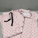 Woitury Cotton PJ Sets for Woman 2 Piece Lounge Set Short Sleeve Shirts and Pants (Pink, XL)