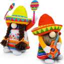 Lovinland Cinco de Mayo Decorations - Cinco de Mayo Plush Gnomes for Home, Office - Mexican Theme Party Decorations Supplies - Taco Fiesta Doll Table Centerpieces Decor - Carnival Festivals Figurine