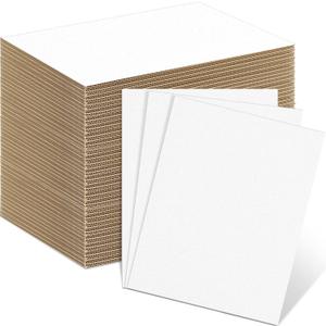 Henoyso 110 Pack 11 x 8. 5 Inch Corrugated Cardboard Sheets Flat Cardboard Sheets Packaging Inserts Flat Square Inserts Squares Separators for Shipping Packing Mailing Crafts(White)