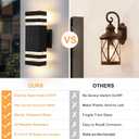Dusk to Dawn Outdoor Lighting 2 Pack, Porch Lights Outdoor Wall Lamps for Patio Waterproof 3000K Warm White Exterior Light Fixture Sconce for House Hallway Garden Corridor
