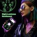 Rancase for iPhone Air Case,Three Layer Heavy Duty Shockproof Protection Hard Plastic Bumper +Soft Silicone Rubber Protective Case for Apple iPhone 17 Air 6.5 inch,Glow in The Dark-Purple