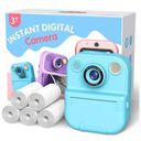 Kids Camera Instant Print Digital Toddler Camera for 3-12 Year Olds, Gift for Boys and Girls - Perfect for Birthdays, Christmas, Fun Photo Toy (Blue)