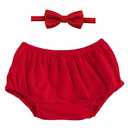Baby Boys First 1st Valentines Day Birthday Cake Smash Outfit Gentleman Formal Bowtie and Diaper Covers Bloomers Shorts Clothes Set for Photo Props Party Red Bowtie 3-24 Months
