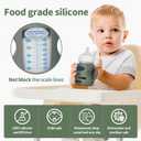 3 Pack Silicone Sleeves for Dr Brown Wide-Neck Glass Baby Bottles, Food GradeAnti Breakage Baby Bottle Holder with Handles and 3pcs Travel Bottle Caps, 5oz
