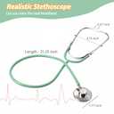 Kids Doctor Kit, 8 Pieces Toddlers Doctor Playset with Medical Storage Bag & Real Stethoscope, Pretend Play Doctor Toys Birthday Gift for Boys Girls Aged 3 4 5 6 (Green)