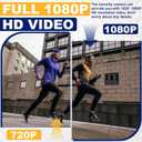 Body Camera 1080P HD Mini Video Recorder with Motion Detection Indoor Security Nanny Cam for Home, Pet, Video-only