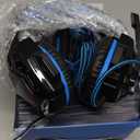 BENGOO G9000 Stereo Gaming Headset for PS4 PC Xbox One PS5 Controller, Noise Cancelling Over Ear Headphones with Mic, LED Light, 7.1 Surround Sound, Soft Memory Earmuffs for Nintendo Xbox Series X|S (Blue)